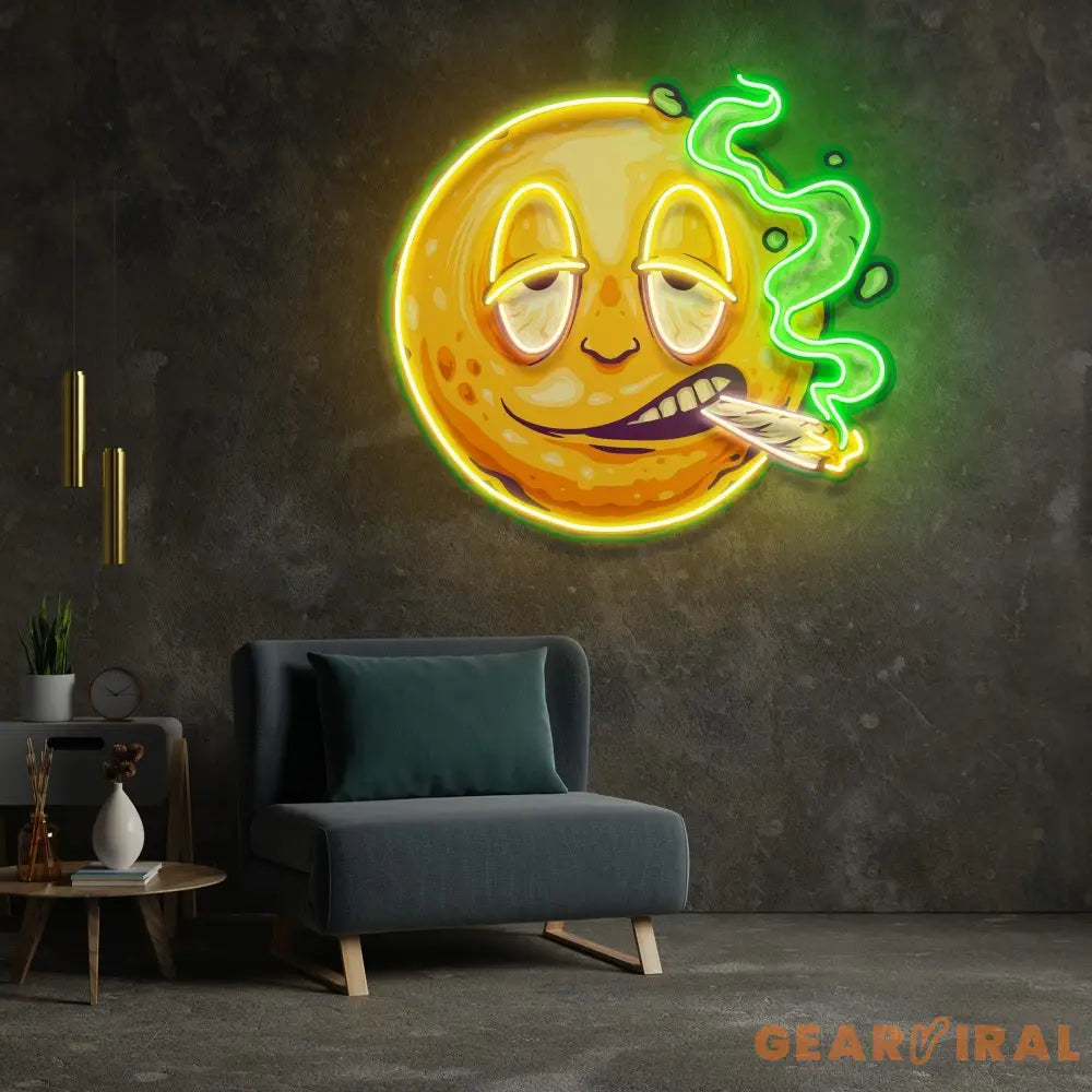 Custom Name Funny Smiley Face Artwork Led Neon Sign Light