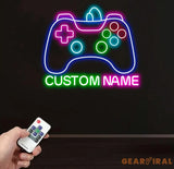 Custom Name Game Controller Neon Sign Game Controller Led Light Game Zone Neon Sign Gaming Neon Light Gamer Room Art