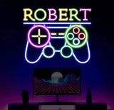 Custom Name Game On Controller Neon Sign Game Controller Led Light Game Zone Neon Sign Gaming Neon Light Gamer Room Art