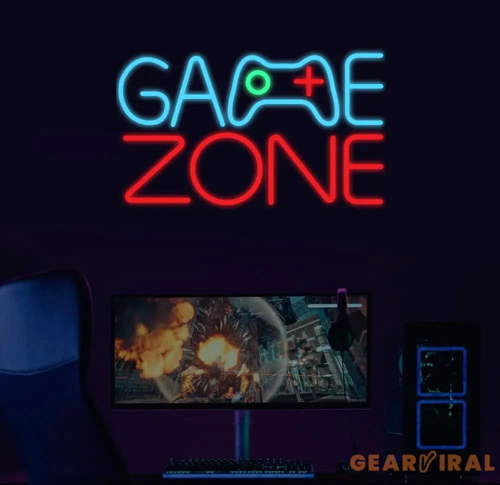 Custom Name Game Zone Controller Neon Sign Game Controller Led Light Game Zone Neon Sign Gaming Neon Light Gamer Room