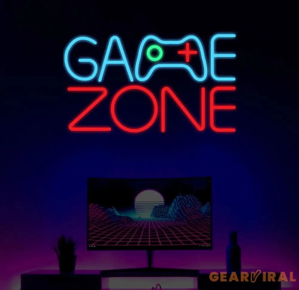 Custom Name Game Zone Controller Neon Sign Game Controller Led Light Game Zone Neon Sign Gaming Neon Light Gamer Room