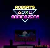 Custom Name Gaming Zone Neon Sign Game Zone Room Beer Bar Man Cave Bedroom Home Art Gaming Neon Light Gamer Room Art