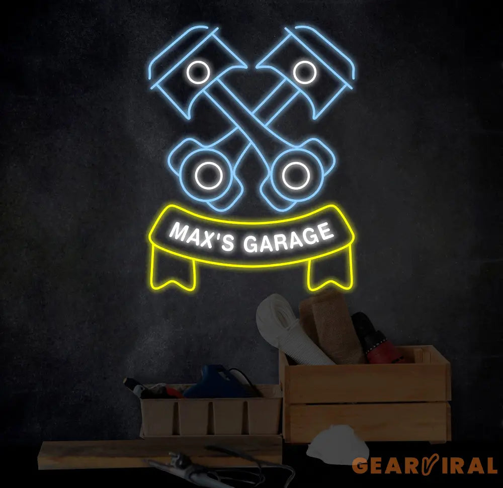 Custom Name Garage Neon Sign Custom Garage Led Light Handmade Man Cave Decor Gifts For Him Garage Wall Art Car Shop