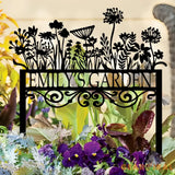 Custom Name Garden Metal Sign Garden Metal Sign With Stake Gardening Gift Outdoor Yard Decor - Gearviral