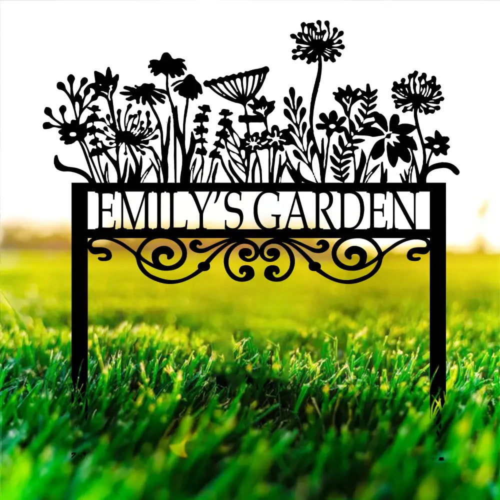 Custom Name Garden Metal Sign Garden Metal Sign With Stake Gardening Gift Outdoor Yard Decor - Gearviral