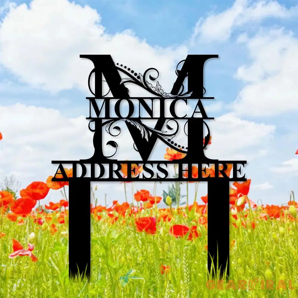 Custom Name Garden Metal Stake Personalized Family Name Yard Sign Outdoor Door Garden Decor Garden Art Gift for Garden