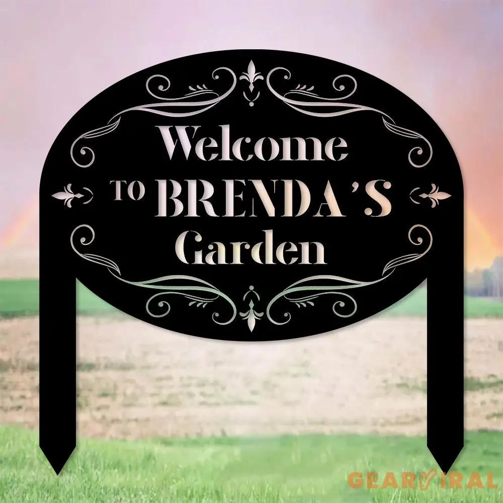 Custom Name Garden Metal Stake Personalized Family Name Yard Sign Outdoor Door Garden Decor Garden Art Gift for Garden