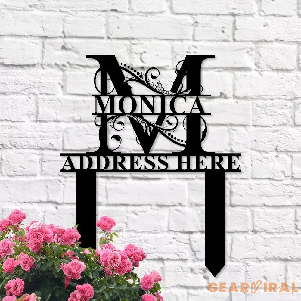 Custom Name Garden Metal Stake Personalized Family Name Yard Sign Outdoor Door Garden Decor Garden Art Gift for Garden