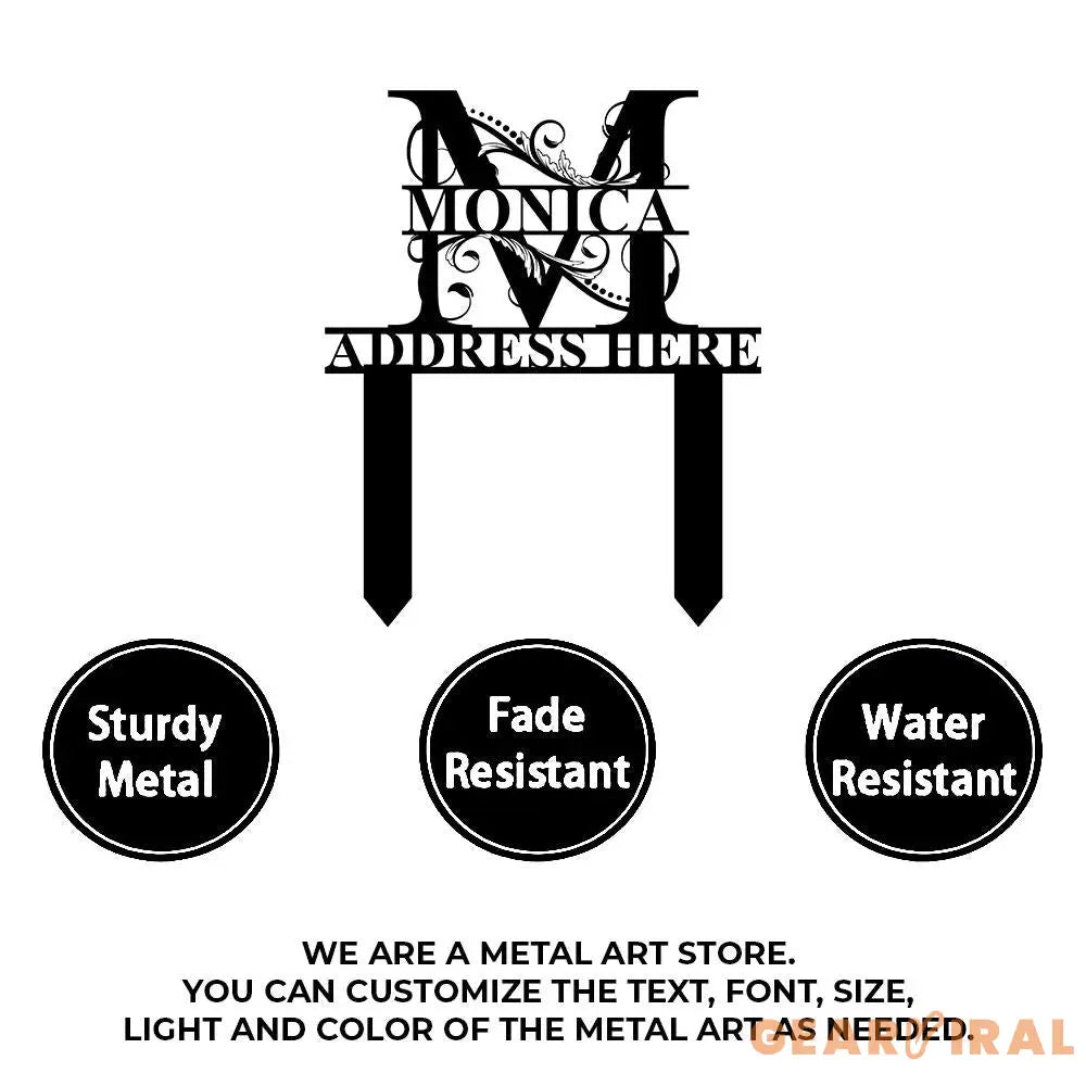 Custom Name Garden Metal Stake Personalized Family Name Yard Sign Outdoor Door Garden Decor Garden Art Gift for Garden