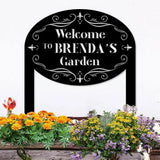 Custom Name Garden Metal Stake Personalized Family Name Yard Sign Outdoor Door Garden Decor Garden Art Gift for Garden