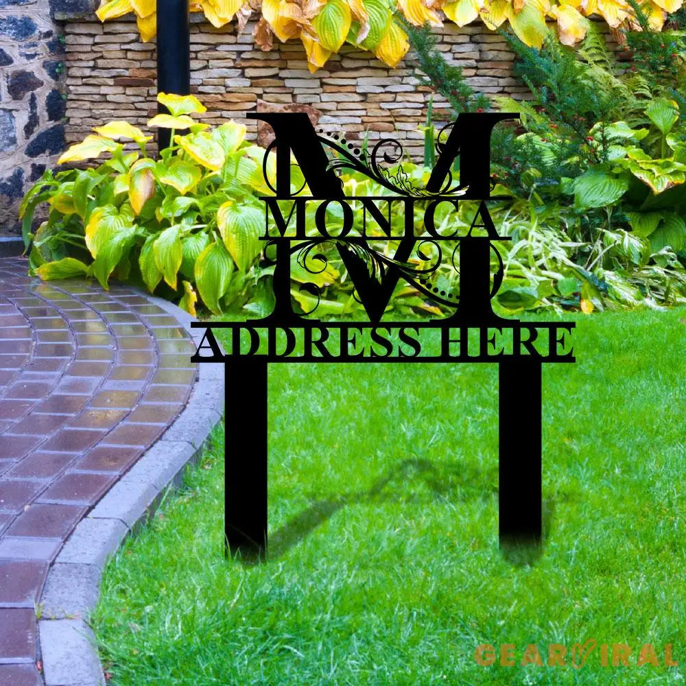 Custom Name Garden Metal Stake Personalized Family Name Yard Sign Outdoor Door Garden Decor Garden Art Gift for Garden