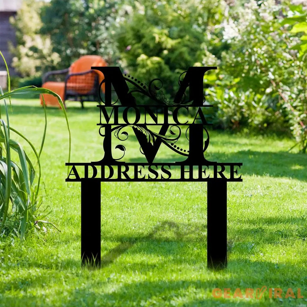 Custom Name Garden Metal Stake Personalized Family Name Yard Sign Outdoor Door Garden Decor Garden Art Gift for Garden