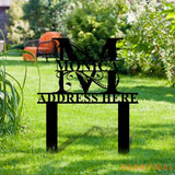 Custom Name Garden Metal Stake Personalized Family Name Yard Sign Outdoor Door Garden Decor Garden Art Gift for Garden