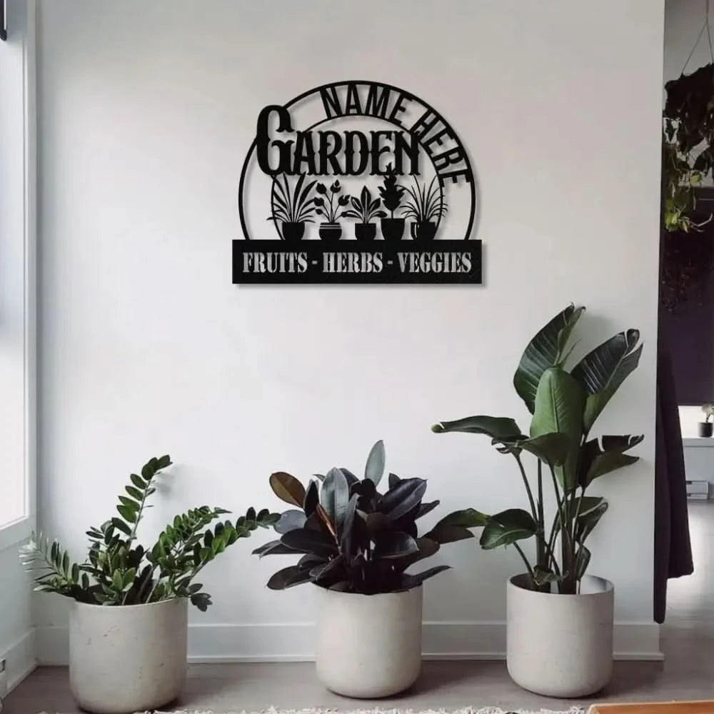 Custom Name Garden Stake Custom Garden Name Metal Hanging Sign Personalized Metal Gardening Nature Lover Gift For Her
