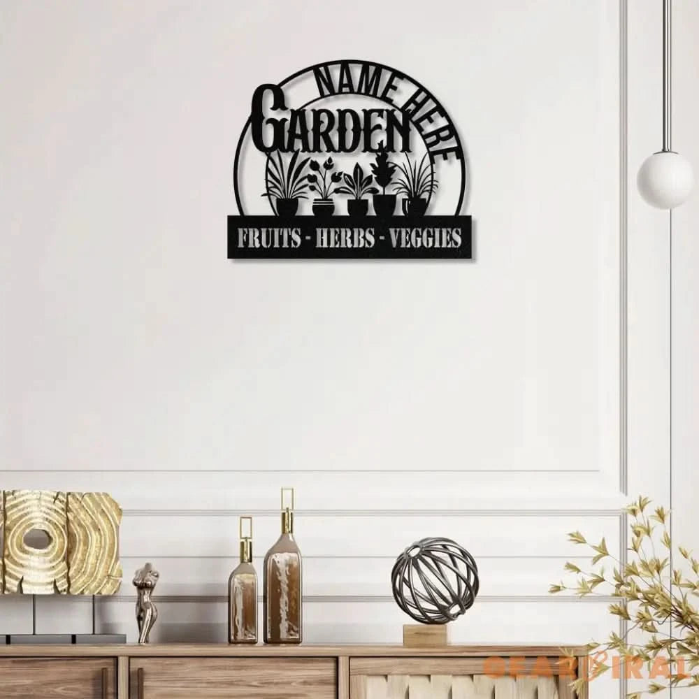 Custom Name Garden Stake Custom Garden Name Metal Hanging Sign Personalized Metal Gardening Nature Lover Gift For Her