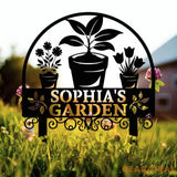 Custom Name Garden Stake Personalized Metal Garden Sign Flower Sign with Stakes Lawn Signs Outdoor Metal Sign Garden