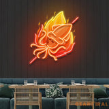 Custom Name Grill Squid Logo Artwork Led Neon Sign Light