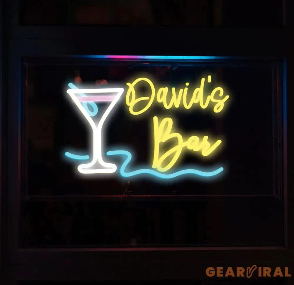 Custom Name Home Bar Neon Sign Personalized Home Bar Neon Sign Home Wall Decor Bar Led Sign Pub Led Signs Cocktails