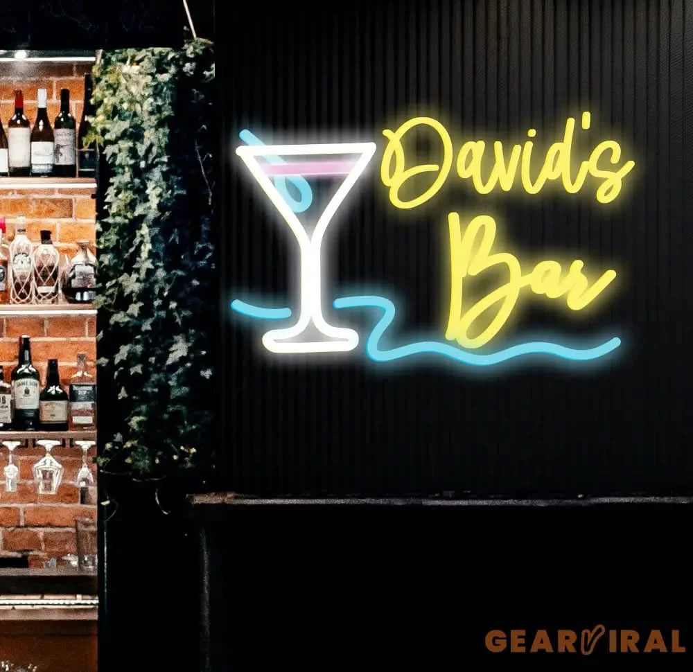 Custom Name Home Bar Neon Sign Personalized Home Bar Neon Sign Home Wall Decor Bar Led Sign Pub Led Signs Cocktails