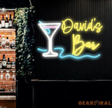 Custom Name Home Bar Neon Sign Personalized Home Bar Neon Sign Home Wall Decor Bar Led Sign Pub Led Signs Cocktails