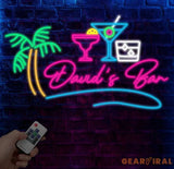 Custom Name Home Bar Neon Sign Personalized Home Bar Neon Sign Home Wall Decor Bar Led Sign Pub Led Signs Cocktails