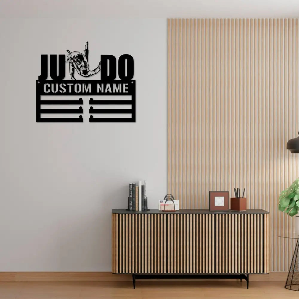 Custom Name Judo Medal Display Medal Hanger Metal Custom Medal Hanger With Led Light,Custom Judo Player Holder Sport