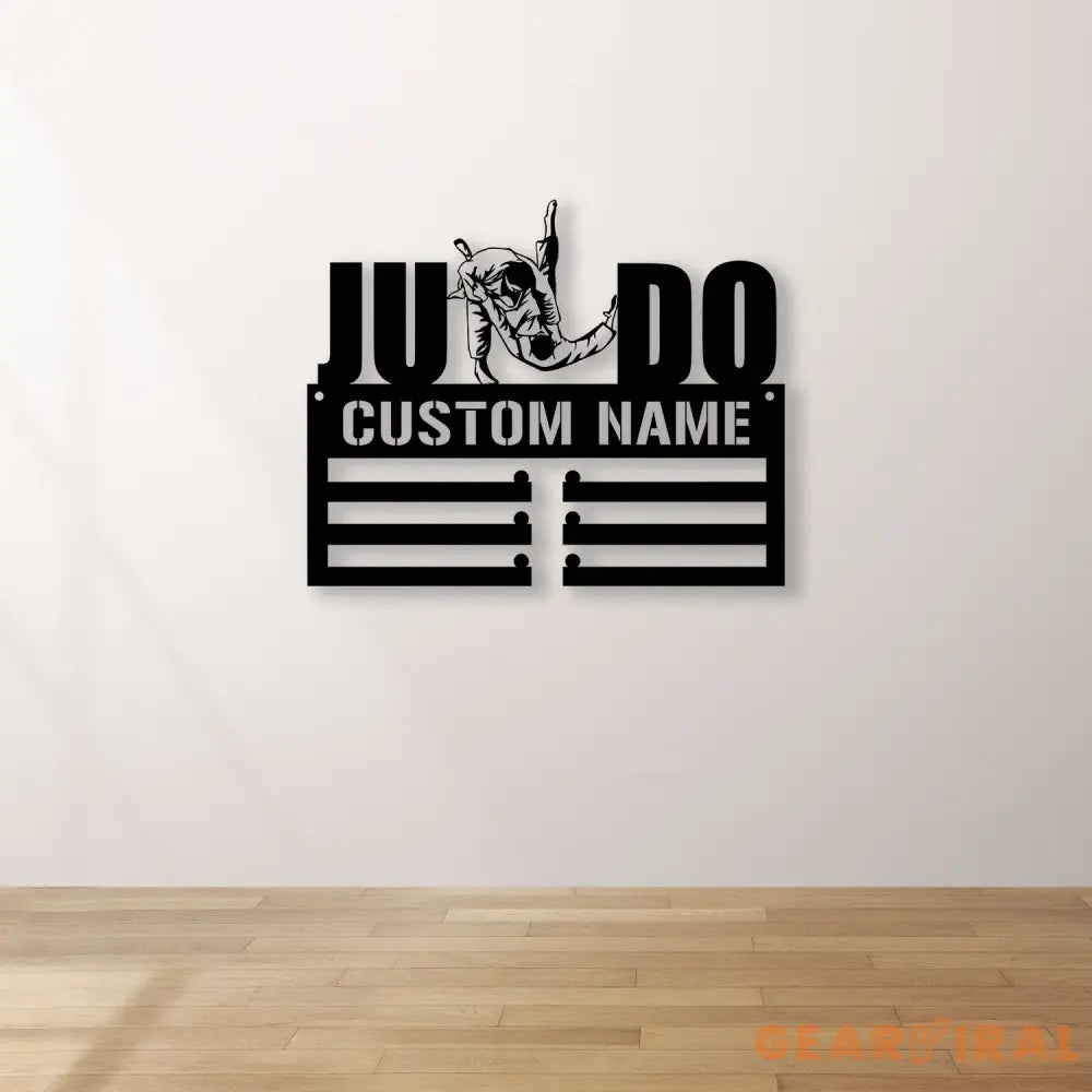Custom Name Judo Medal Display Medal Hanger Metal Custom Medal Hanger With Led Light,Custom Judo Player Holder Sport