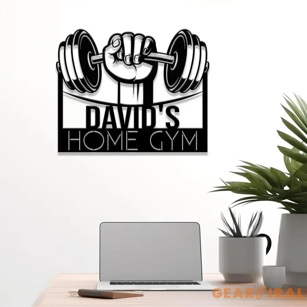 Custom Name Metal Home Gym Sign with Led Light Metal Gym Sign Cross Fit Sign Fitness Decor Gymer Gifts Gift for Dad
