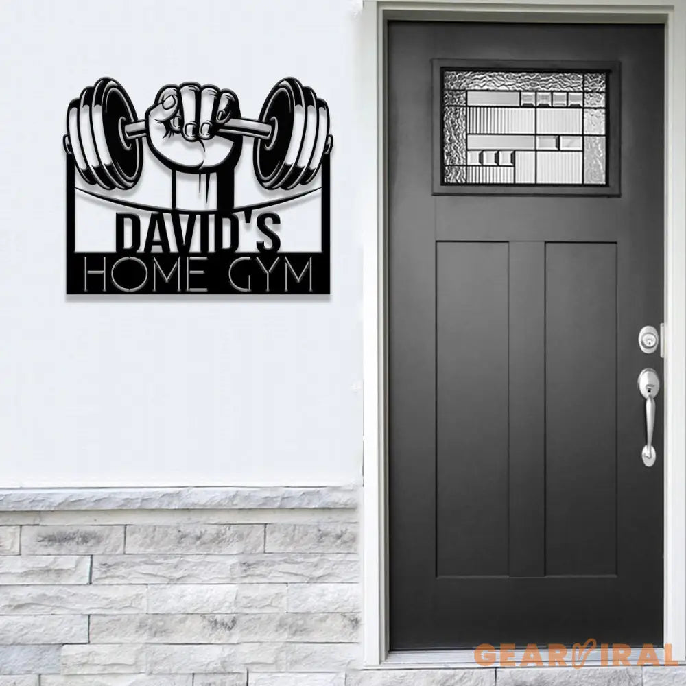 Custom Name Metal Home Gym Sign with Led Light Metal Gym Sign Cross Fit Sign Fitness Decor Gymer Gifts Gift for Dad