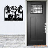 Custom Name Metal Home Gym Sign with Led Light Metal Gym Sign Cross Fit Sign Fitness Decor Gymer Gifts Gift for Dad