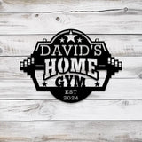 Custom Name Metal Home Gym Sign with Led Light Metal Gym Sign Cross Fit Sign Fitness Decor Gymer Gifts Gift for Dad