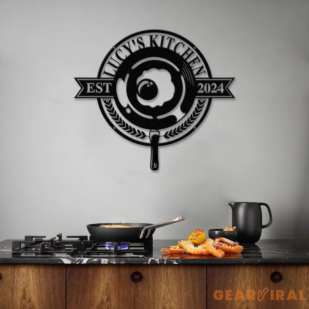 Custom Name Metal Kitchen Sign with Led Light Kitchen Decor Name Kitchen Sign Kitchen Wall Art Pantry Sign Gift for