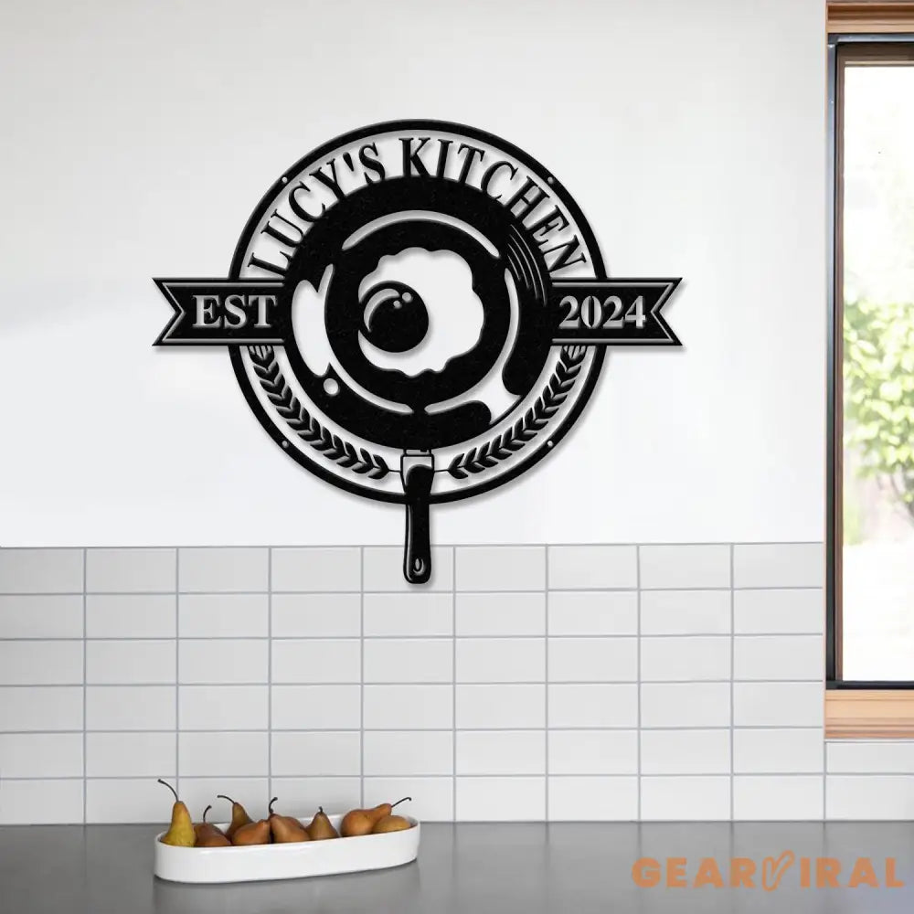 Custom Name Metal Kitchen Sign with Led Light Kitchen Decor Name Kitchen Sign Kitchen Wall Art Pantry Sign Gift for