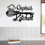 Custom Name Metal Kitchen Sign with Led Light Kitchen Decor Name Kitchen Sign Kitchen Wall Art Pantry Sign Gift for