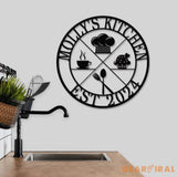 Custom Name Metal Kitchen Sign with Led Light Kitchen Decor Name Kitchen Sign Kitchen Wall Art Pantry Sign Gift for