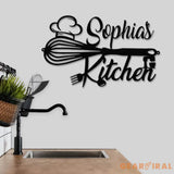 Custom Name Metal Kitchen Sign with Led Light Kitchen Decor Name Kitchen Sign Kitchen Wall Art Pantry Sign Gift for