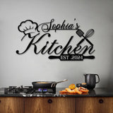 Custom Name Metal Kitchen Sign with Led Light Kitchen Decor Name Kitchen Sign Kitchen Wall Art Pantry Sign Gift for