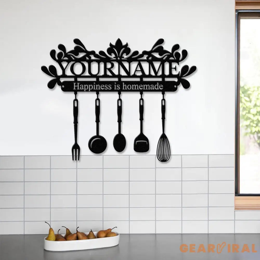 Custom Name Metal Kitchen Sign with Led Light Kitchen Decor Name Kitchen Sign Kitchen Wall Art Pantry Sign Gift for
