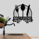 Custom Name Metal Kitchen Sign with Led Light Kitchen Decor Name Kitchen Sign Kitchen Wall Art Pantry Sign Gift for