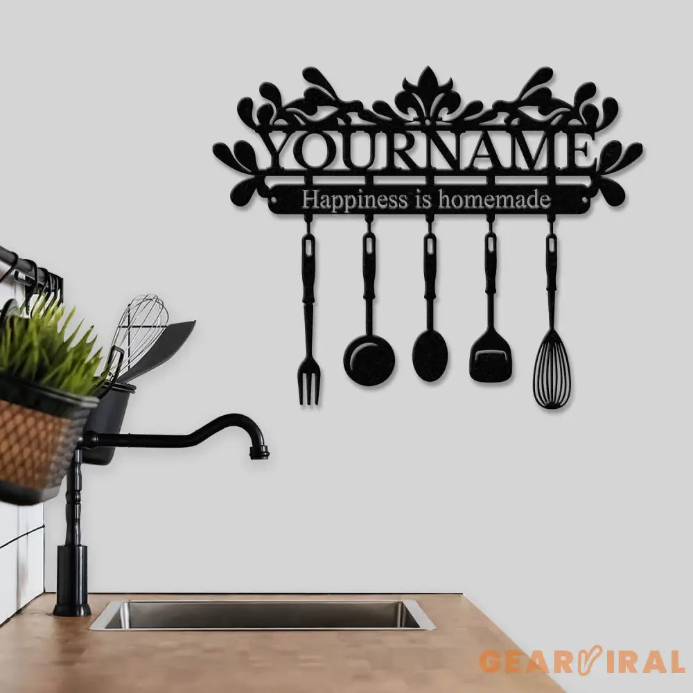 Custom Name Metal Kitchen Sign with Led Light Kitchen Decor Name Kitchen Sign Kitchen Wall Art Pantry Sign Gift for