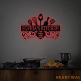 Custom Name Metal Kitchen Sign with Led Light Kitchen Decor Name Kitchen Sign Kitchen Wall Art Pantry Sign Gift for