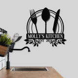 Custom Name Metal Kitchen Sign with Led Light, Kitchen Decor, Name Kitchen Sign, Kitchen Wall Art, Pantry Sign, Gift for Grandma Mom