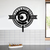 Custom Name Metal Kitchen Sign with Led Light, Kitchen Decor, Name Kitchen Sign, Kitchen Wall Art, Pantry Sign, Gift for Grandma Mom