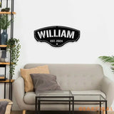 Custom Name Metal Sign Family Name Sign Personalized Split Letter Last Name Family Wall Sign Outdoor Door Monogram