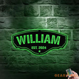 Custom Name Metal Sign Family Name Sign Personalized Split Letter Last Name Family Wall Sign Outdoor Door Monogram