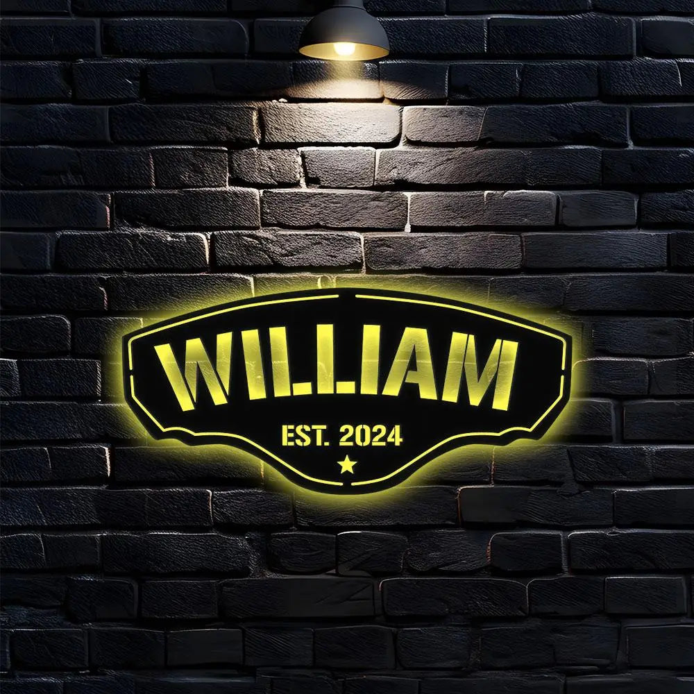 Custom Name Metal Sign Family Name Sign Personalized Split Letter Last Name Family Wall Sign Outdoor Door Monogram