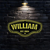 Custom Name Metal Sign Family Name Sign Personalized Split Letter Last Name Family Wall Sign Outdoor Door Monogram