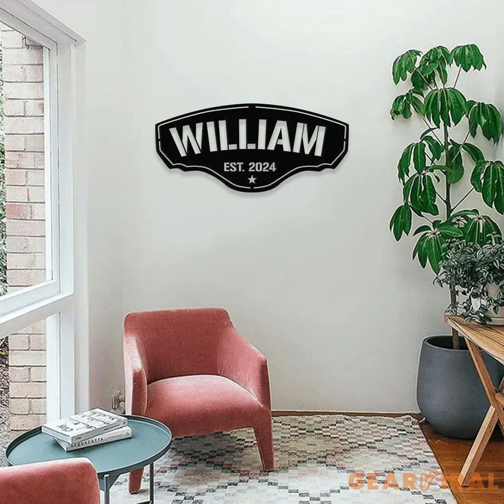 Custom Name Metal Sign Family Name Sign Personalized Split Letter Last Name Family Wall Sign Outdoor Door Monogram