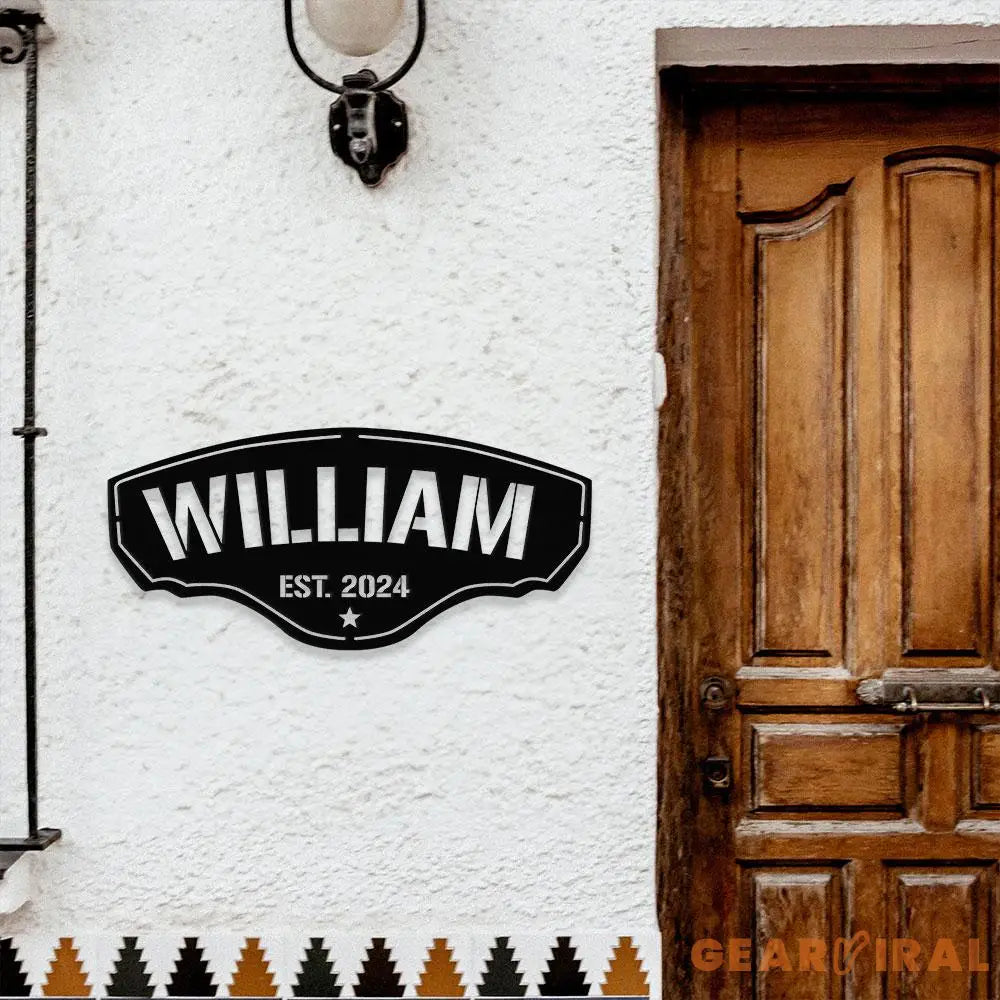 Custom Name Metal Sign Family Name Sign Personalized Split Letter Last Name Family Wall Sign Outdoor Door Monogram