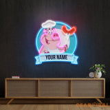 Custom Name Pig Food Logo Artwork Led Neon Sign Light